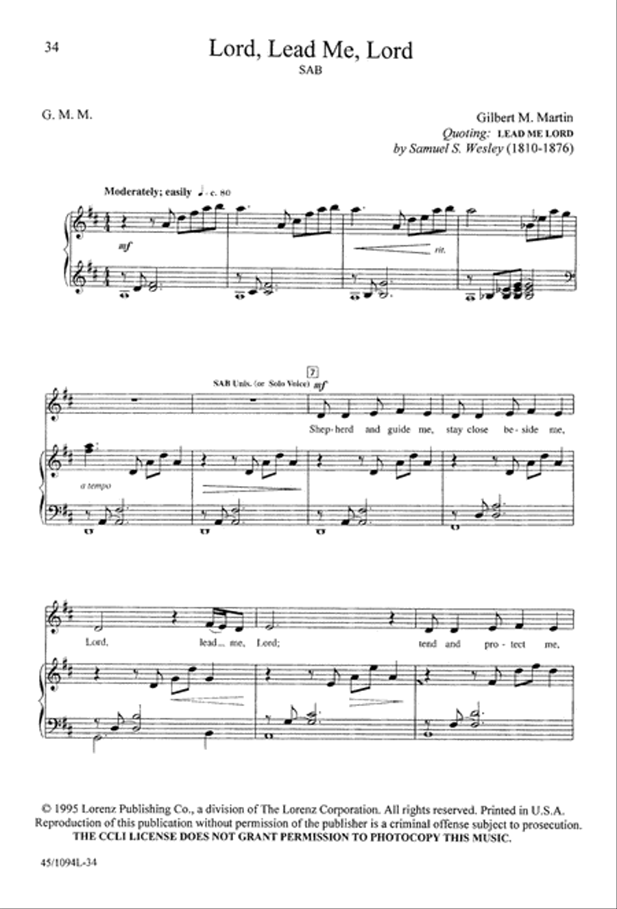 10 Anthems for about 10 Singers Unison Choir scores gallery preview page 34