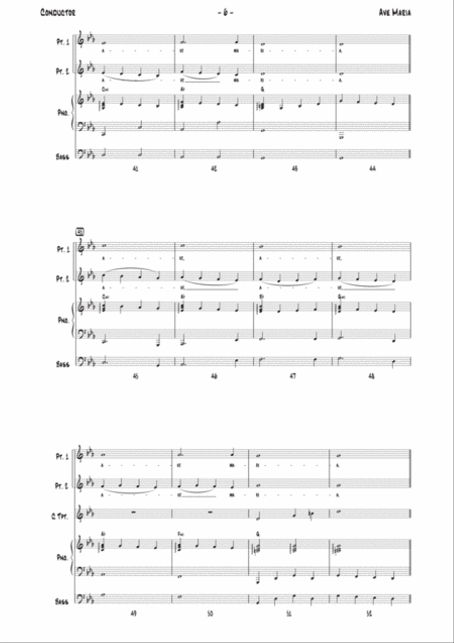 Ave Maria Choir scores gallery preview page 6