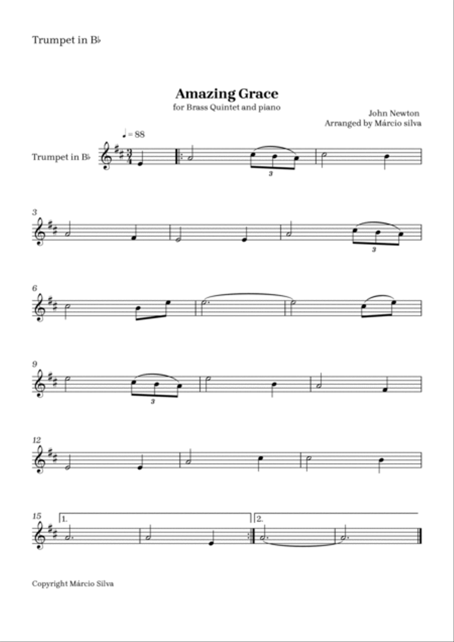 Amazing grace Amazing grace Trombone scores gallery preview page 3