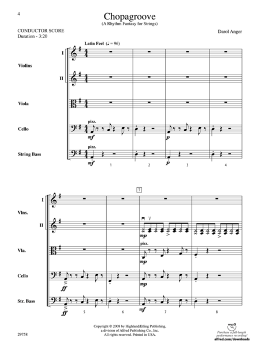 Chopagroove (score only) String Orchestra scores gallery preview page 2