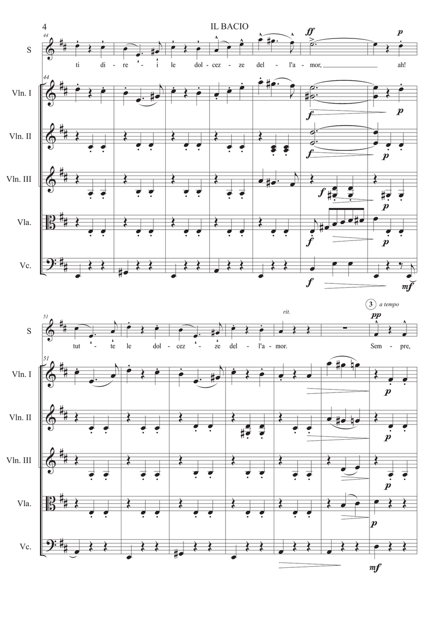 Il Bacio - Full score Small Ensemble scores gallery preview page 4
