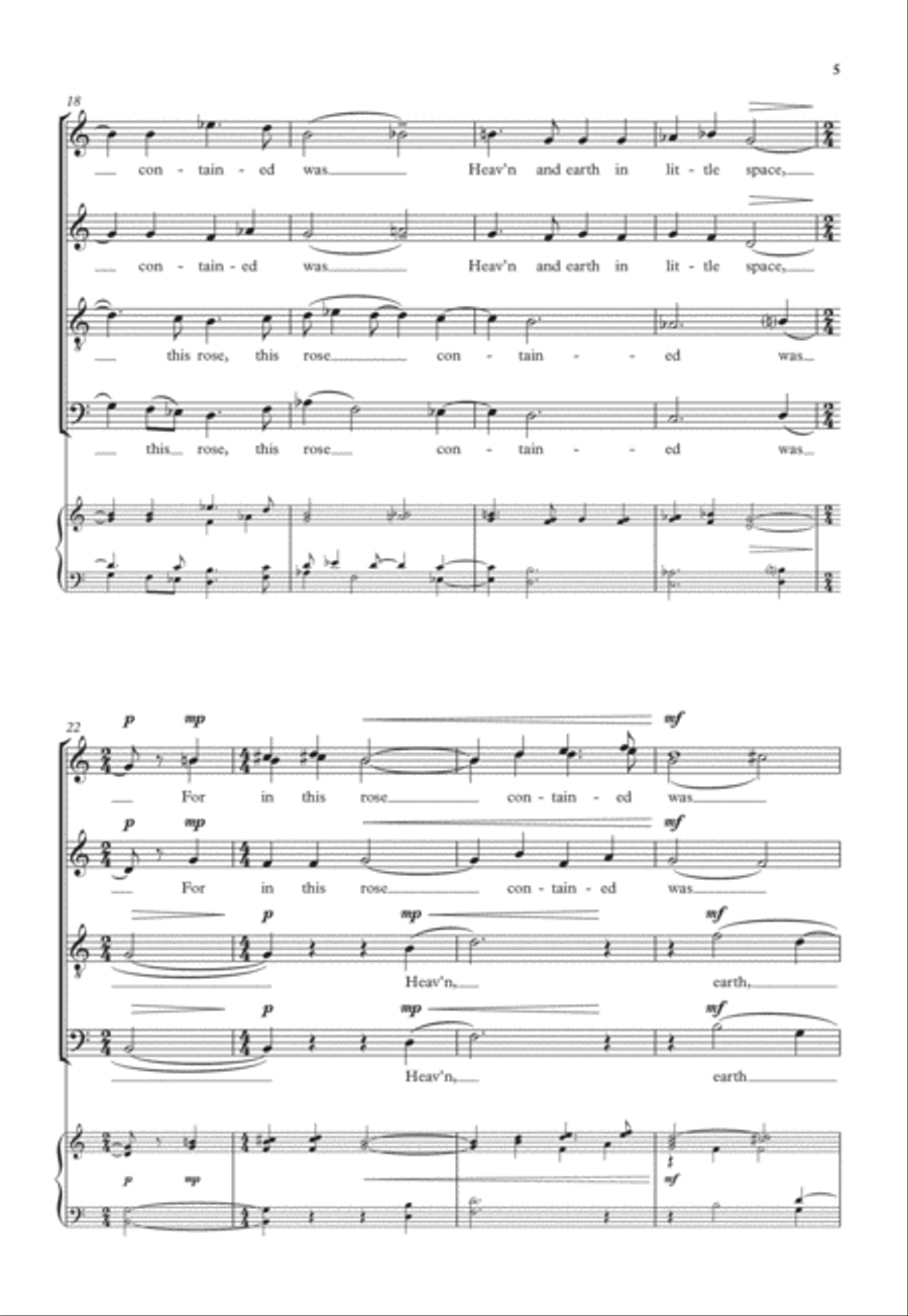 There is no rose There is no rose Divisi scores gallery preview page 5