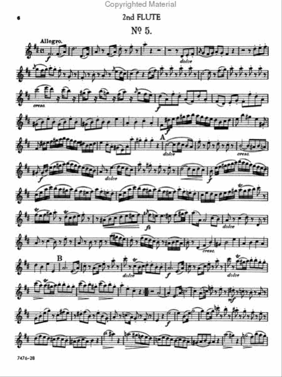 Six Duets Flute Duet scores gallery preview page 4