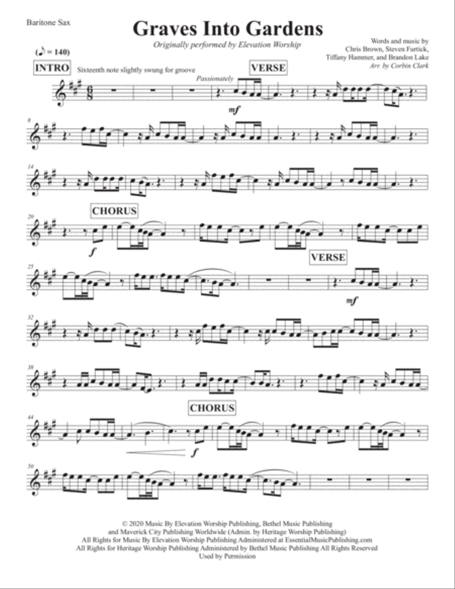 Graves Into Gardens Graves Into Gardens Baritone Saxophone scores gallery preview page 2