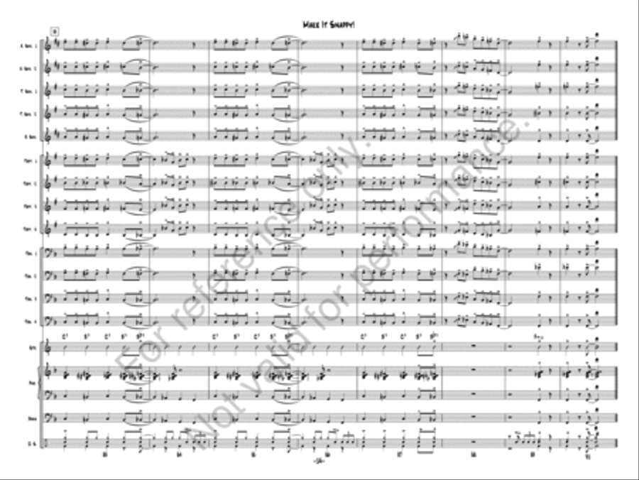 Make It Snappy! Jazz Ensemble scores gallery preview page 13