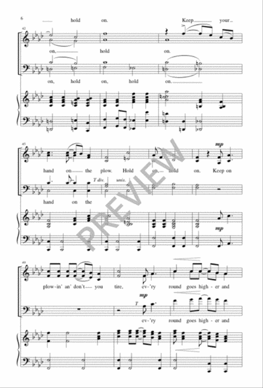 Hold On - SATB edition Hold On - SATB edition 4-Part scores gallery preview page 6