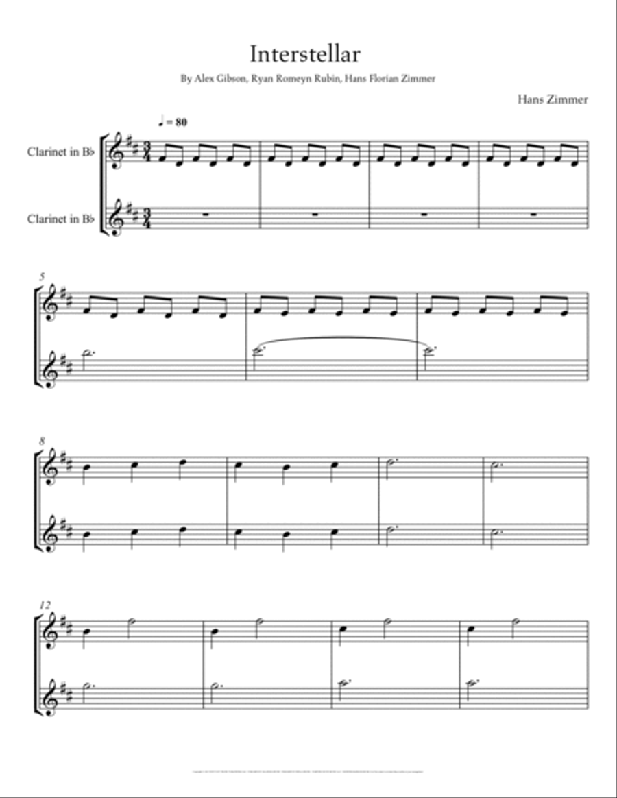Interstellar Woodwind Duet scores gallery preview page 2