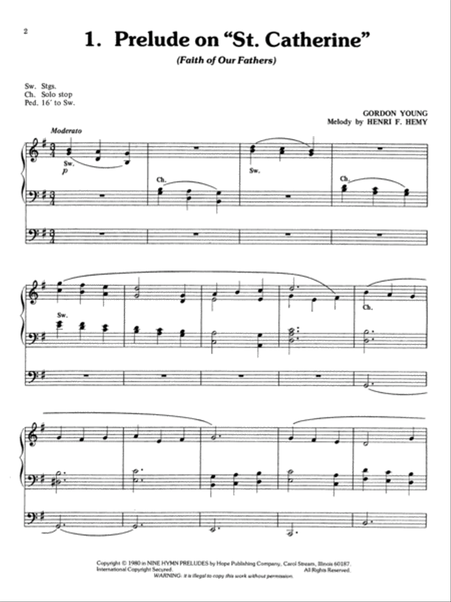 Nine Hymn Preludes Nine Hymn Preludes Organ Solo scores gallery preview page 2
