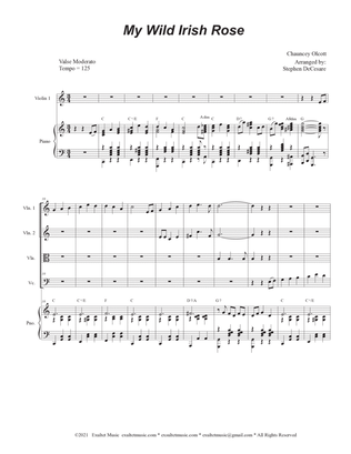 My Wild Irish Rose (String Quartet and Piano)