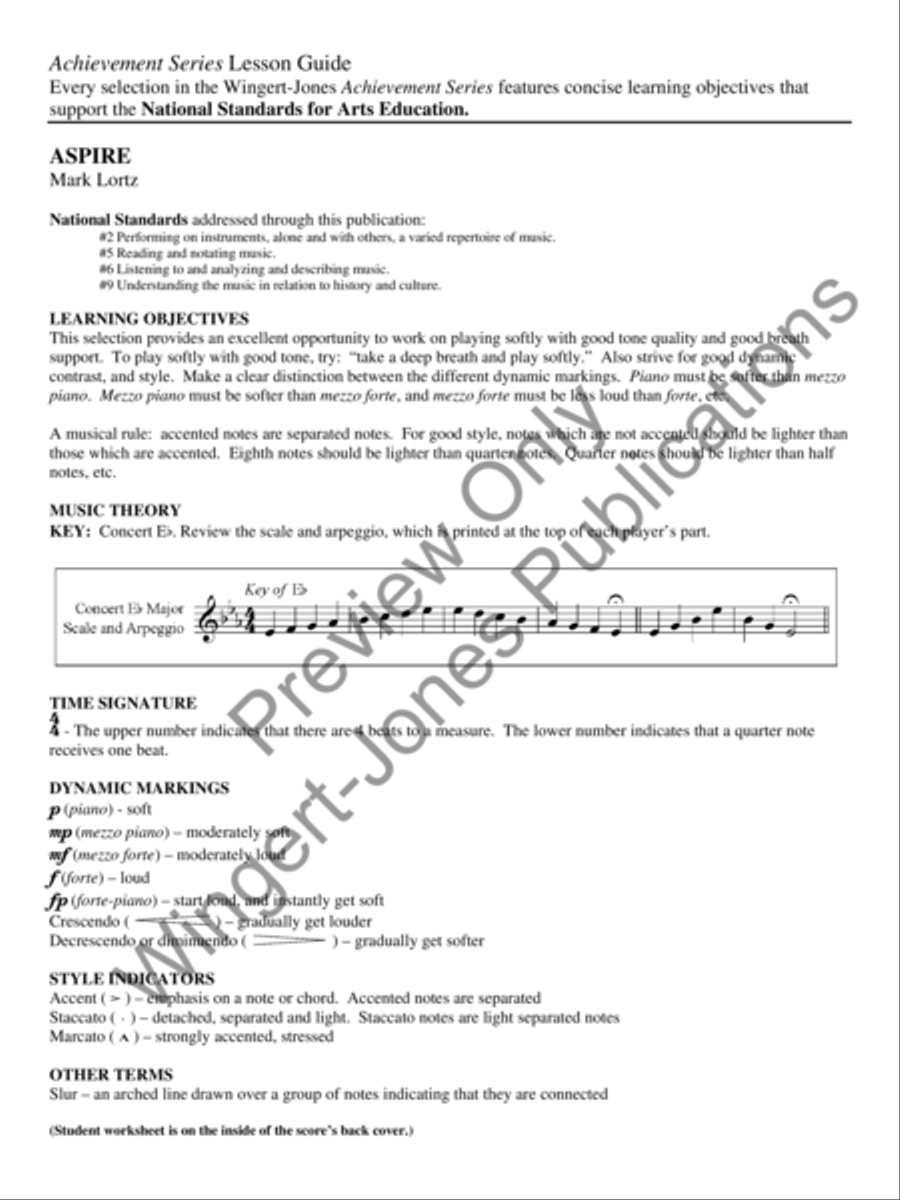 Aspire Concert Band scores gallery preview page 4