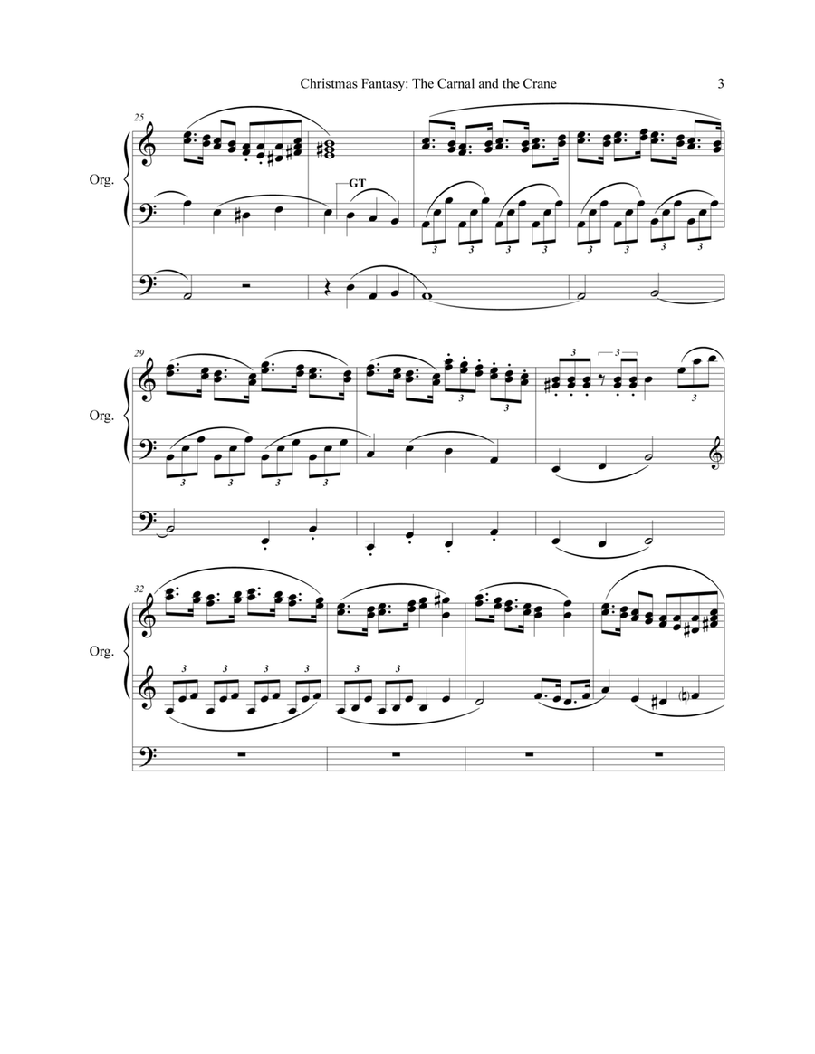 Christmas Fantasy: The Carnal and the Crane Organ Solo scores gallery preview page 4