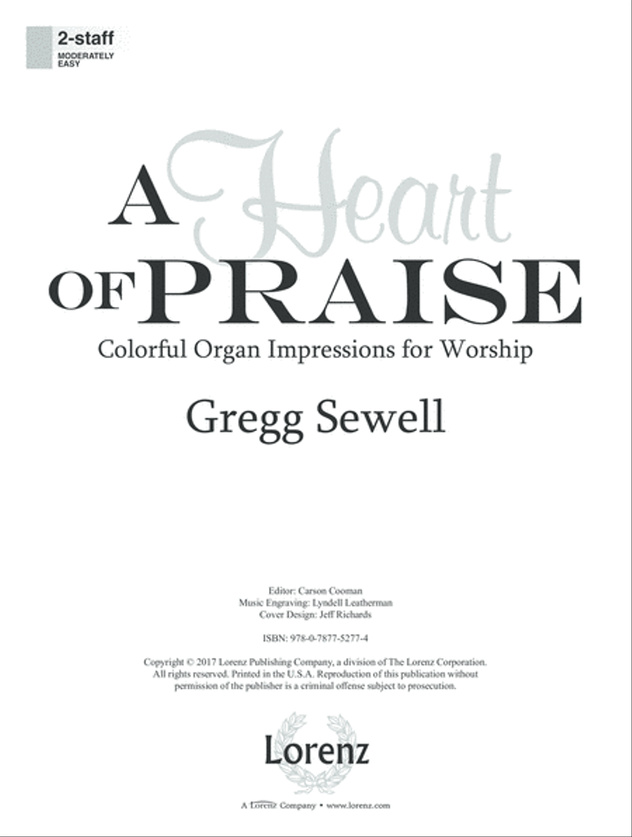 A Heart of Praise (Digital Delivery) Organ scores gallery preview page 1