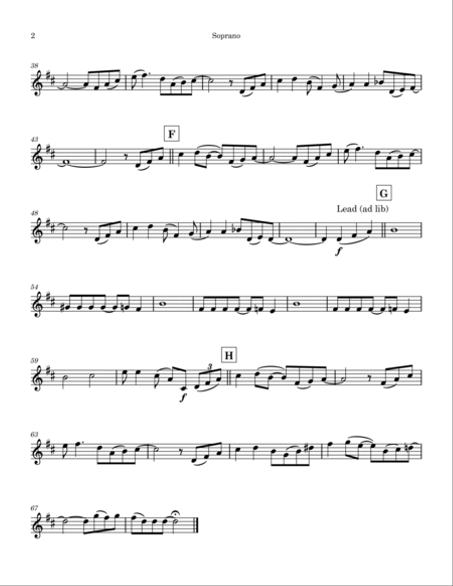 I Can't Get Started Saxophone Quartet scores gallery preview page 6