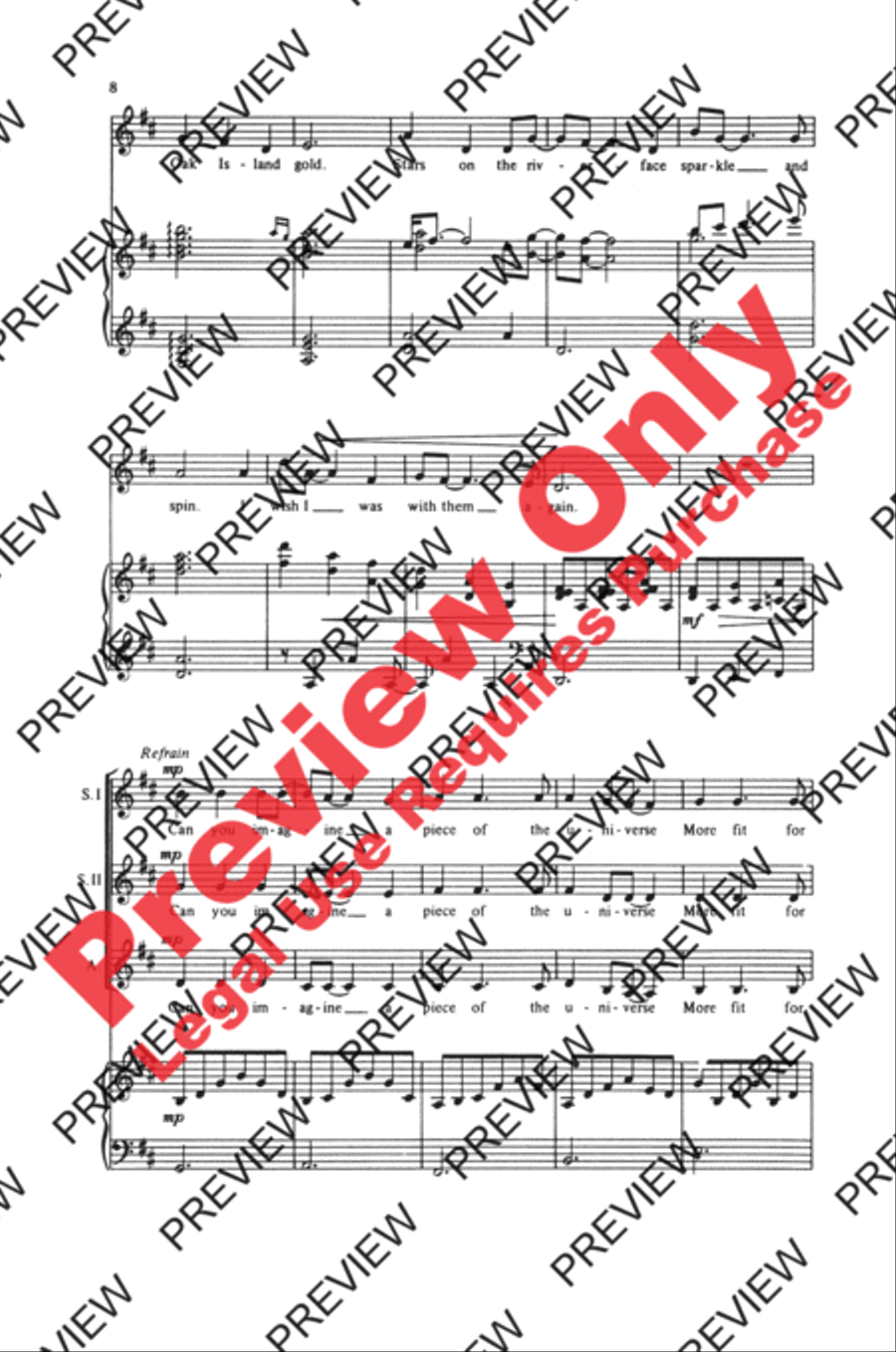 Song for the Mira Song for the Mira Women's Choir scores gallery preview page 8