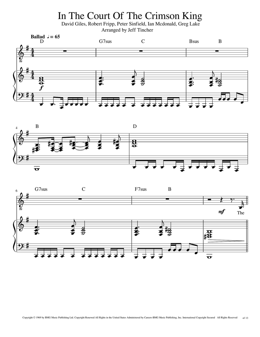 In The Court Of The Crimson King Voice scores gallery preview page 2