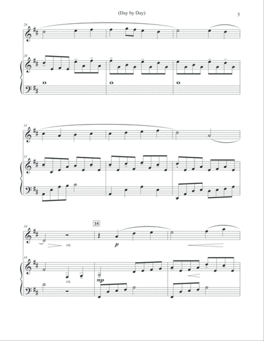 Day by Day - Flute & Piano Flute Solo scores gallery preview page 5