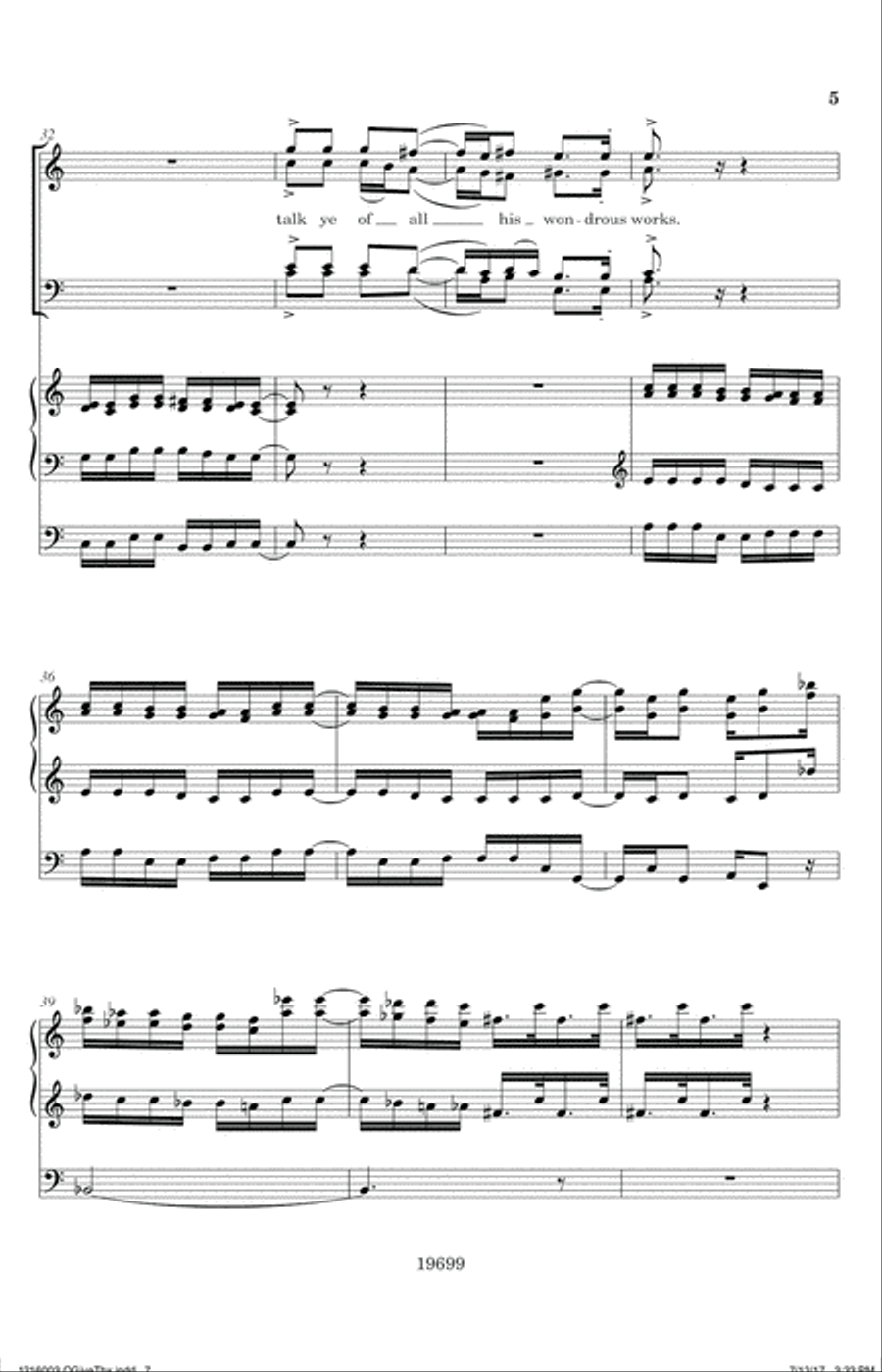 O Give Thanks Unto The Lord 4-Part scores gallery preview page 5