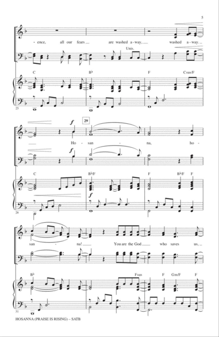 Hosanna (Praise Is Rising) (arr. Vicki Tucker Courtney) 4-Part scores gallery preview page 4
