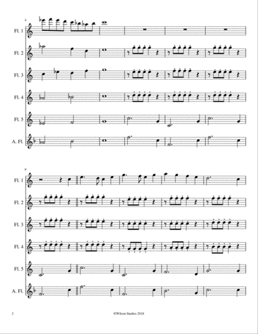 At the Cross Woodwind Quintet scores gallery preview page 2
