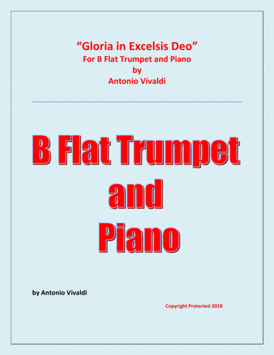 Gloria In Excelsis Deo - Solo Bb Trumpet/ B Flat Trumpet and Piano - Advanced Intermediate image number null