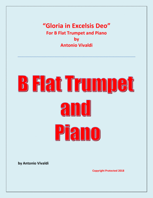 Gloria In Excelsis Deo - Solo Bb Trumpet/ B Flat Trumpet and Piano - Advanced Intermediate