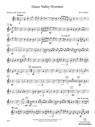 Grace Valley Overture: (wp) B-flat Tuba T.C.
