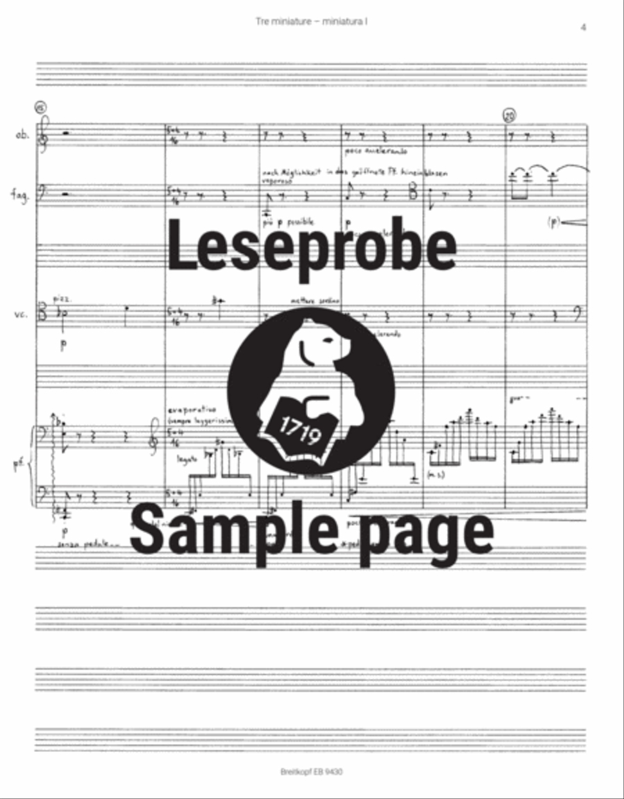 Tre miniature Tre miniature String Quartet scores gallery preview page 5