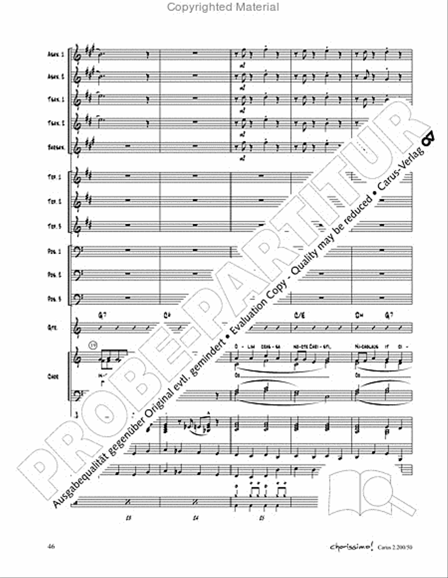 Chorissimo. Instrumentale Begleitarrangements fur Small Bigband, Vol. 3 Big Band scores gallery preview page 44