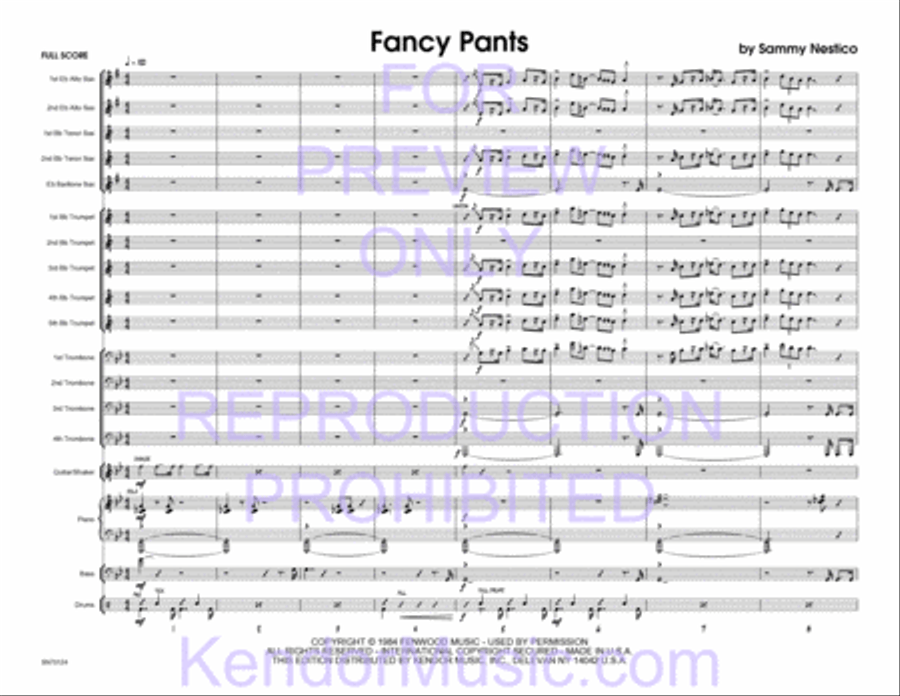 Fancy Pants (Full Score) Jazz Ensemble scores gallery preview page 2