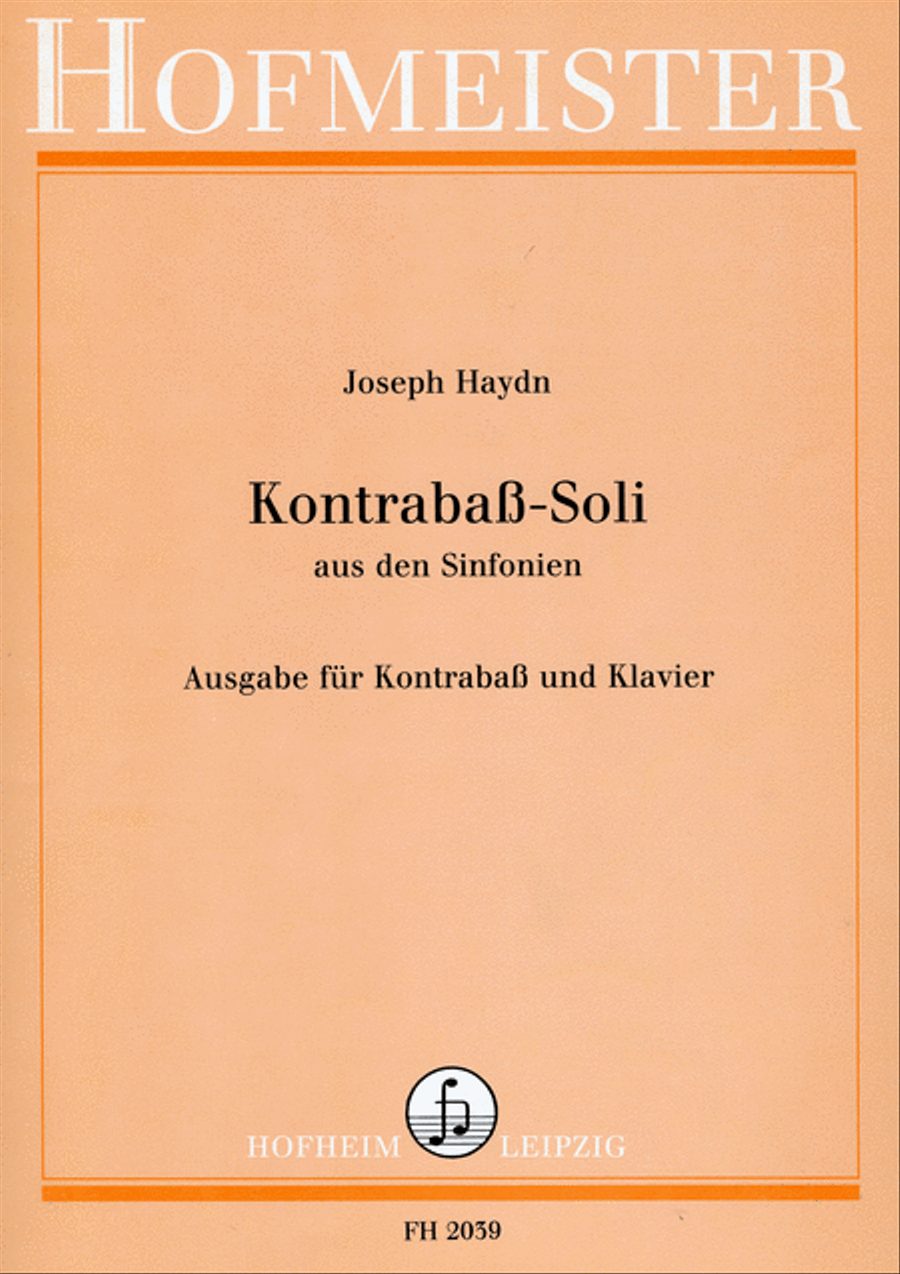 Kontrabass-Soli aus den Sinfonien / KlA Double Bass scores gallery preview page 1