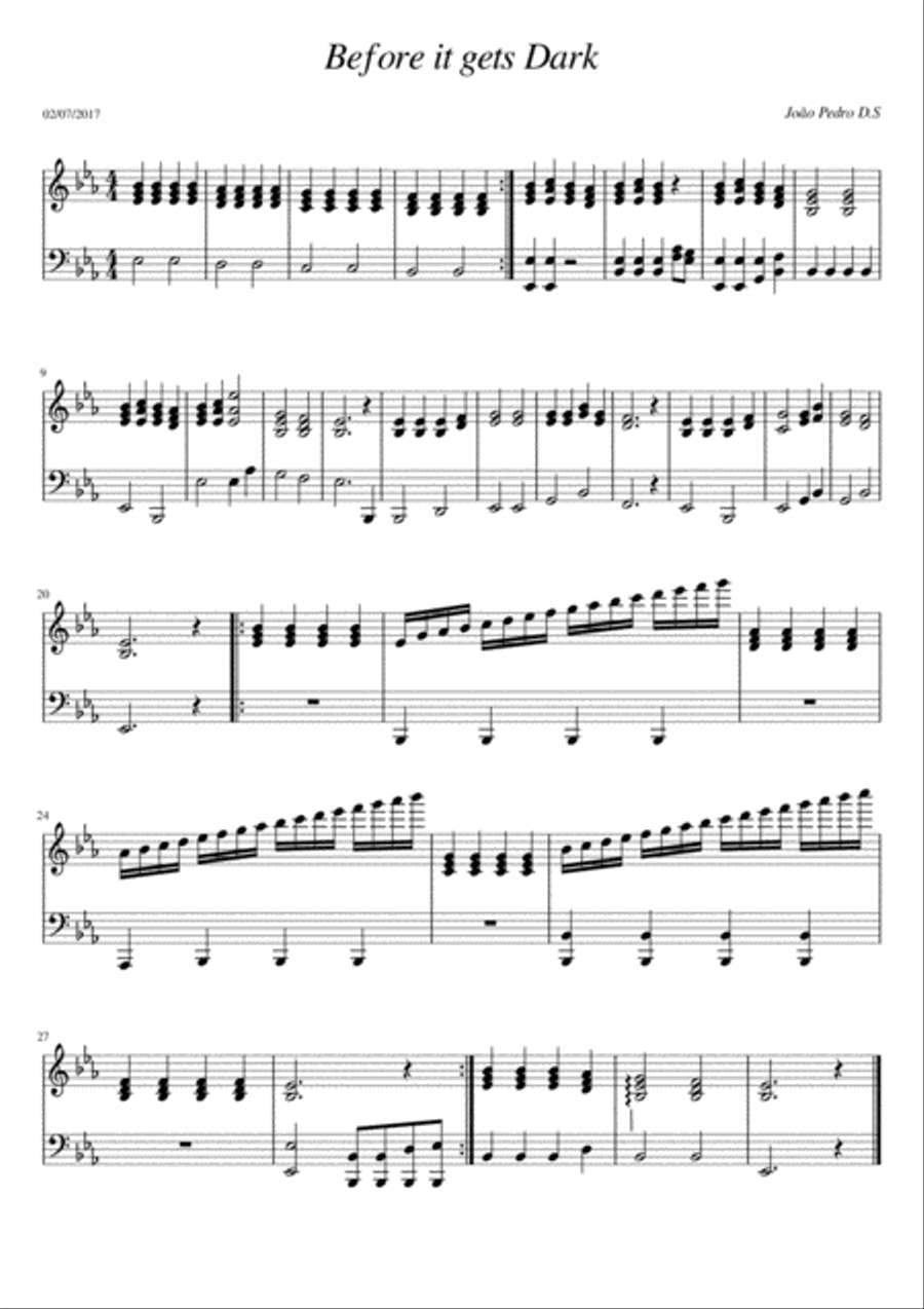 Before It Gets Dark Large Ensemble scores gallery preview page 1