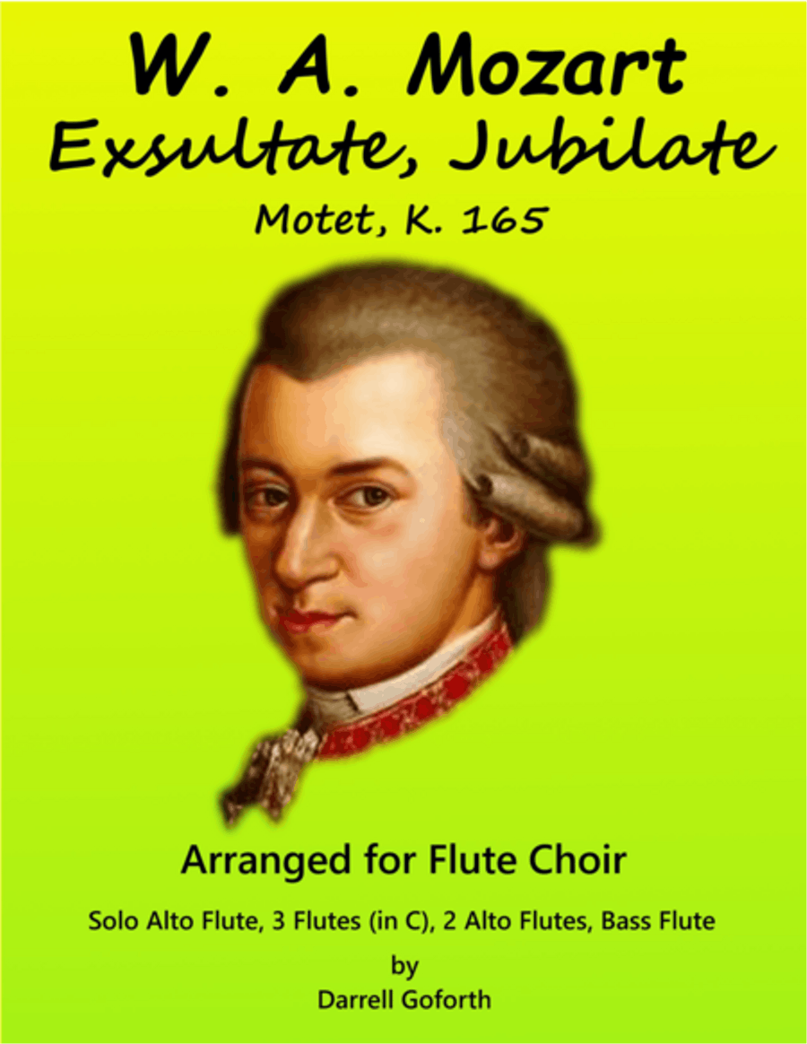 Mozart: Exsultate, Jubilate for Flute Choir Flute Choir scores gallery preview page 1