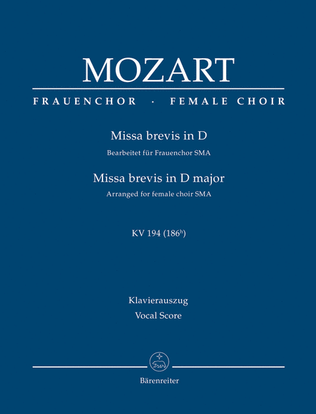 Book cover for Missa brevis in D major K. 194 (186h)