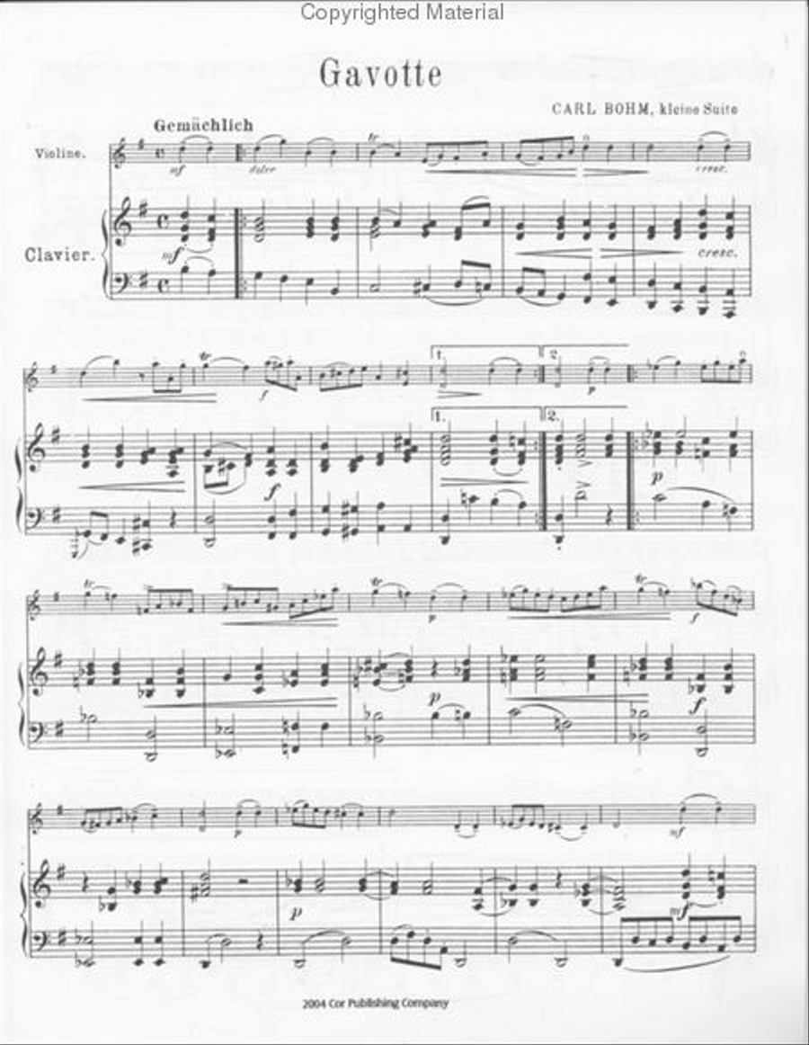 Gavotte Violin Solo scores gallery preview page 2
