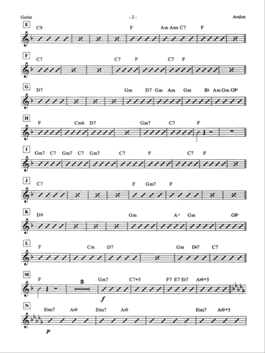 Avalon: Guitar Jazz Ensemble scores gallery preview page 2