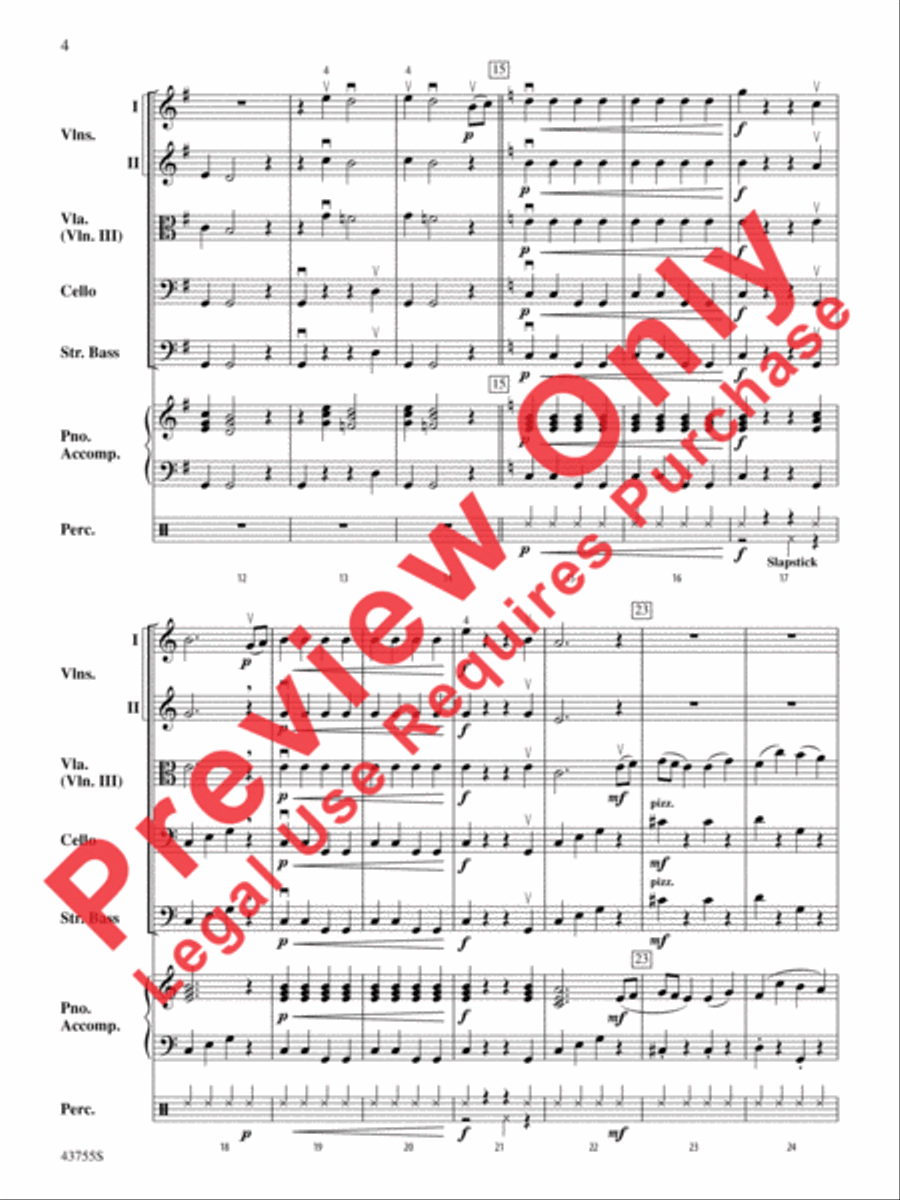 Holiday Short Cuts 1 Holiday Short Cuts 1 String Orchestra scores gallery preview page 5