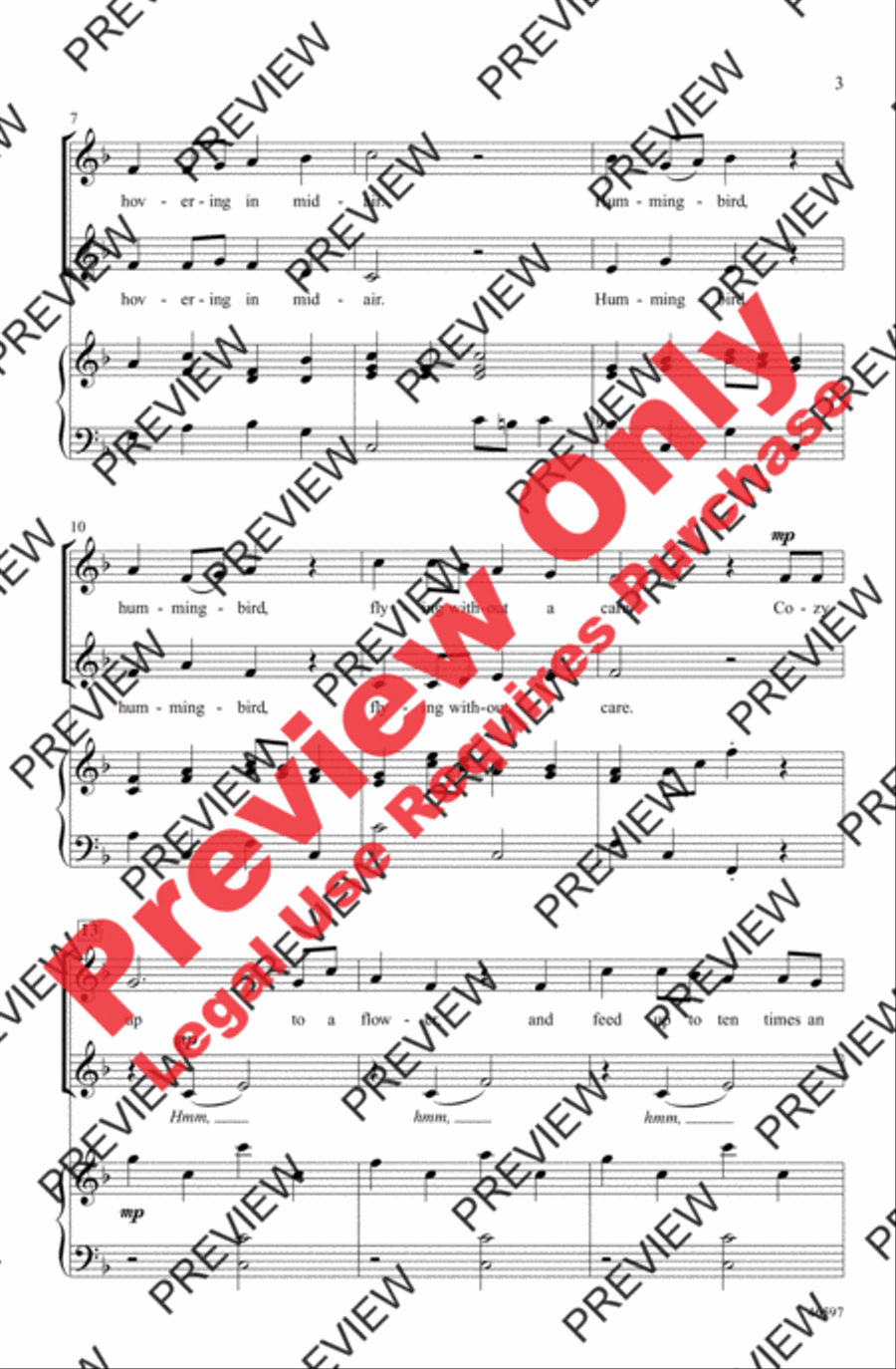 Hummingbird 2-Part scores gallery preview page 3