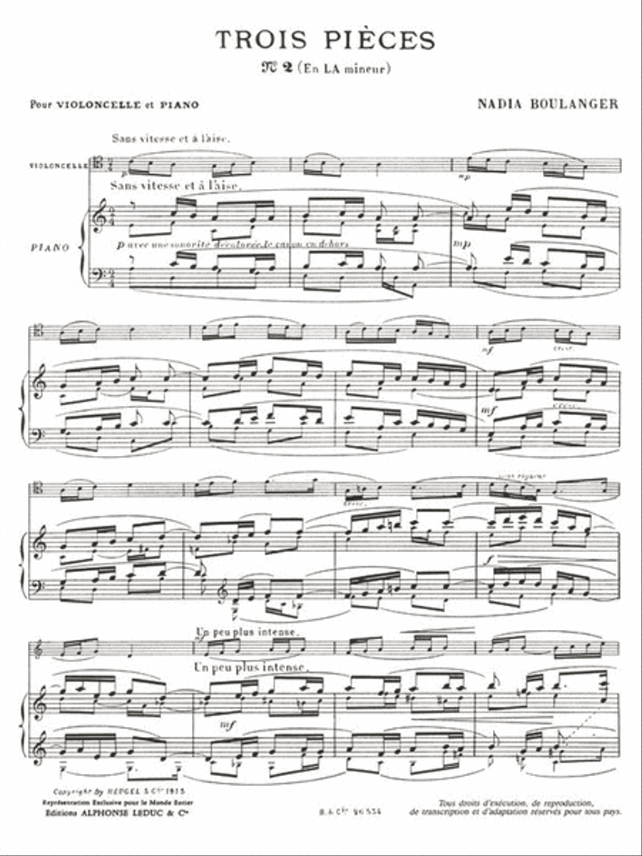 3 Pieces - No. 2 In A Minor (cello & Piano) Piano Accompaniment scores gallery preview page 2