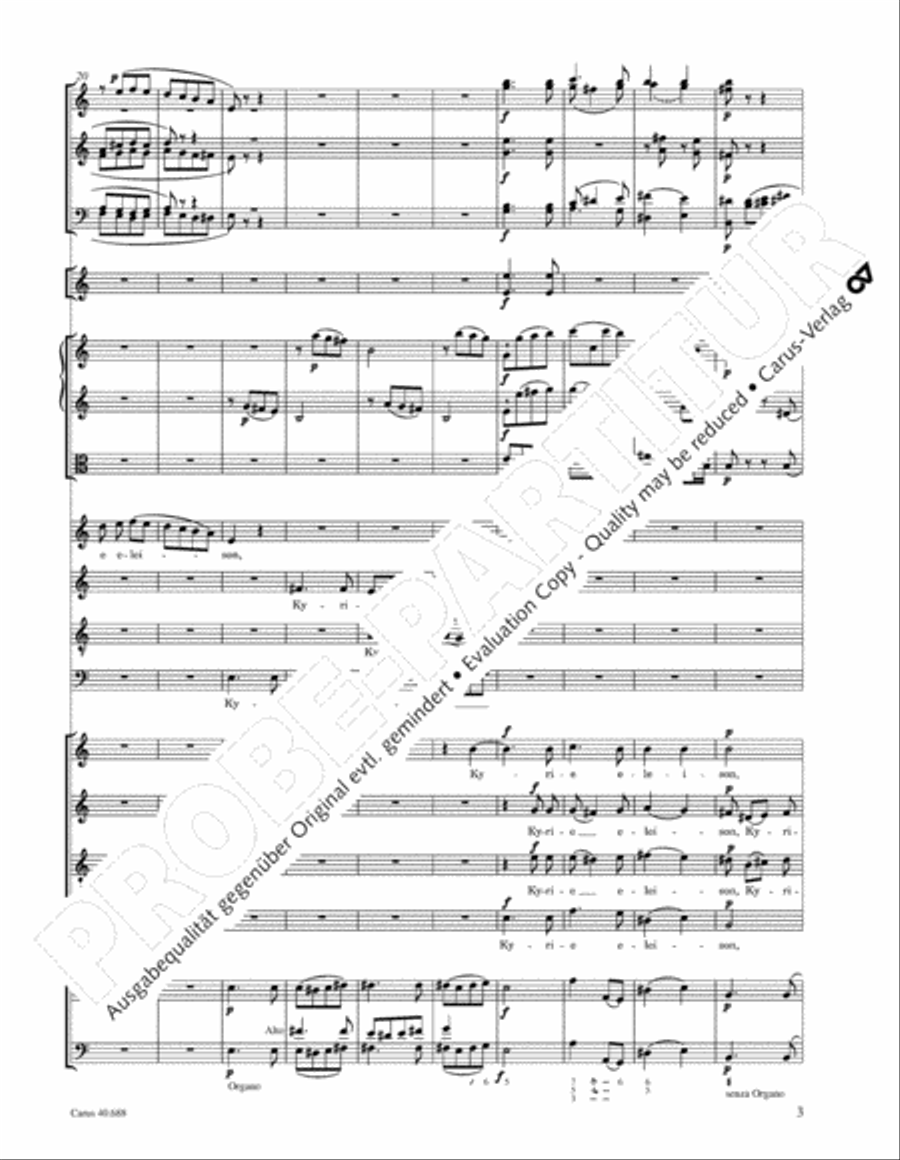 Mass in C Major 4-Part scores gallery preview page 14