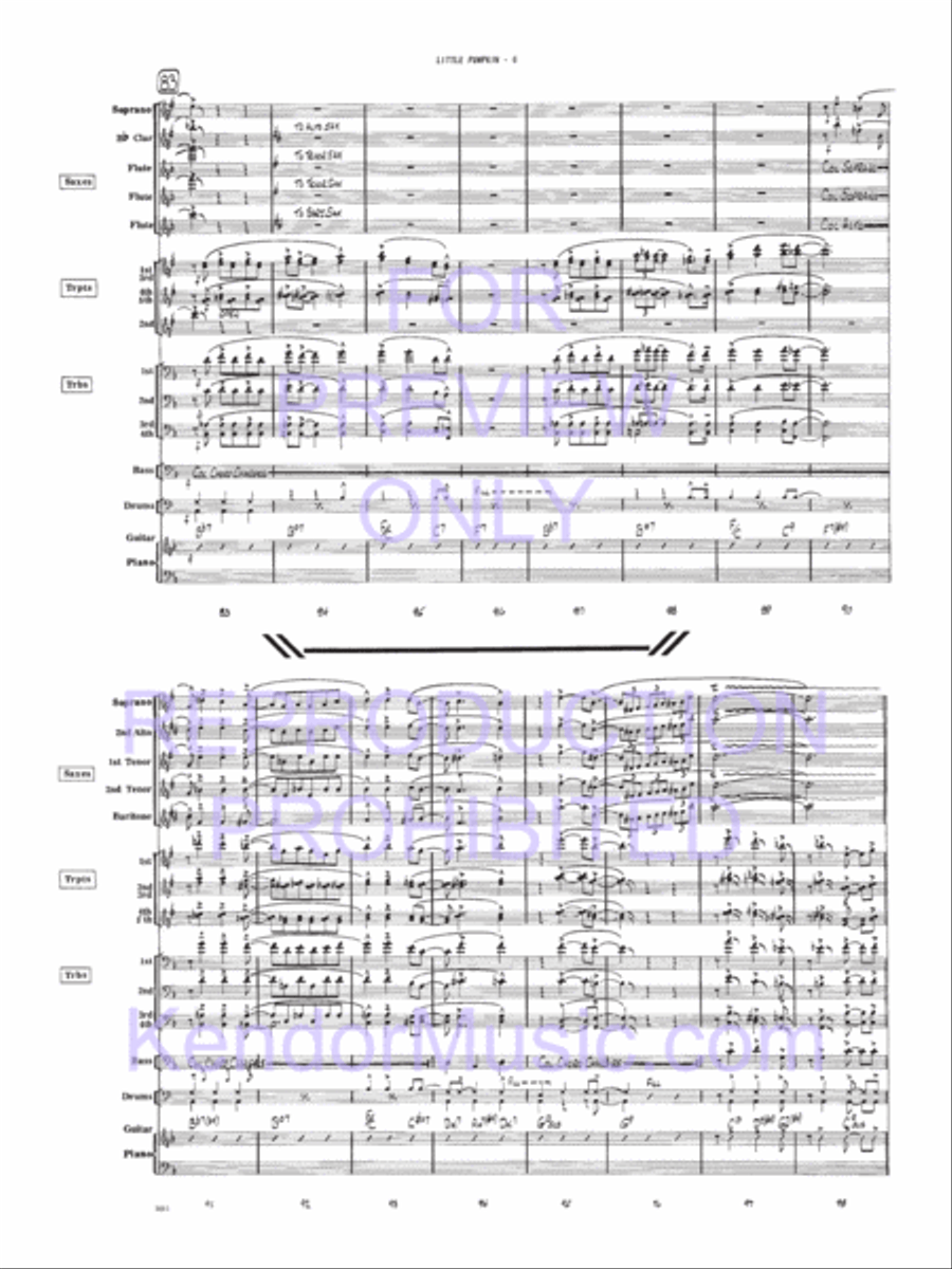 Little Pumpkin (Full Score) Jazz Ensemble scores gallery preview page 7