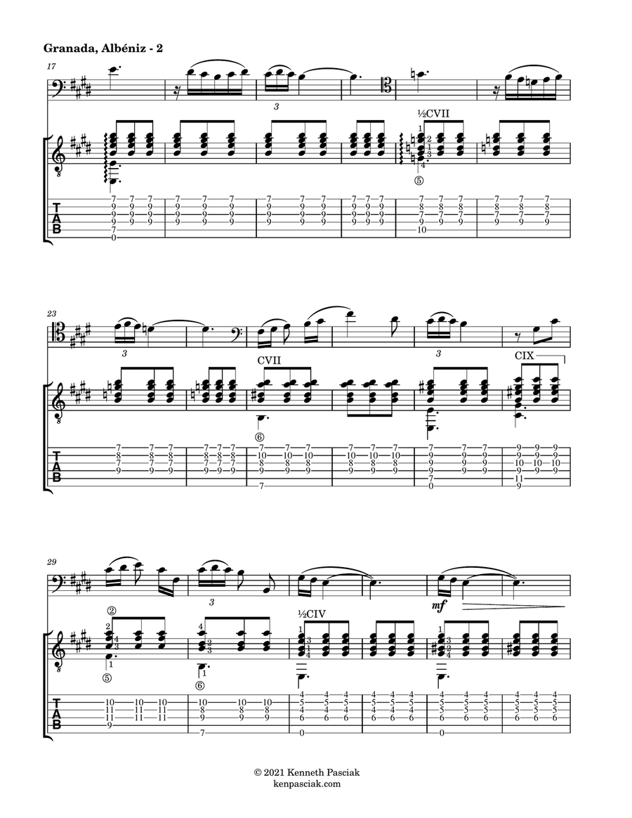 Granada (for Cello and Guitar) String Duet scores gallery preview page 4