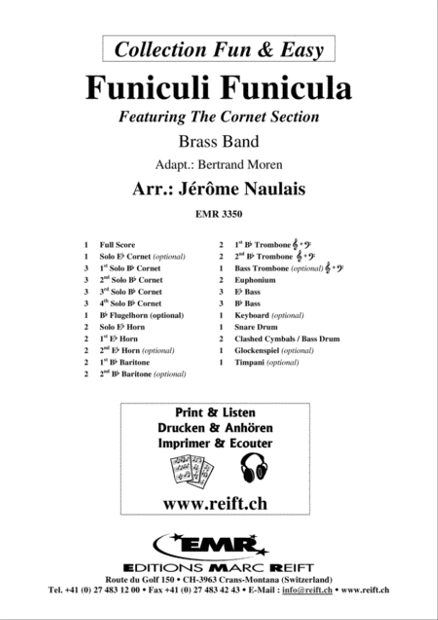 Funiculi Funicula Funiculi Funicula Brass Band scores gallery preview page 2