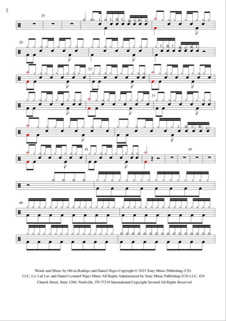 Get Him Back! Drum Set scores gallery preview page 2