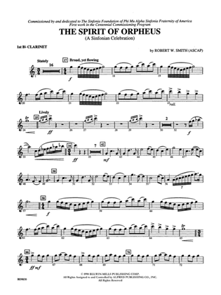 The Spirit of Orpheus (A Sinfonian Celebration): 1st B-flat Clarinet