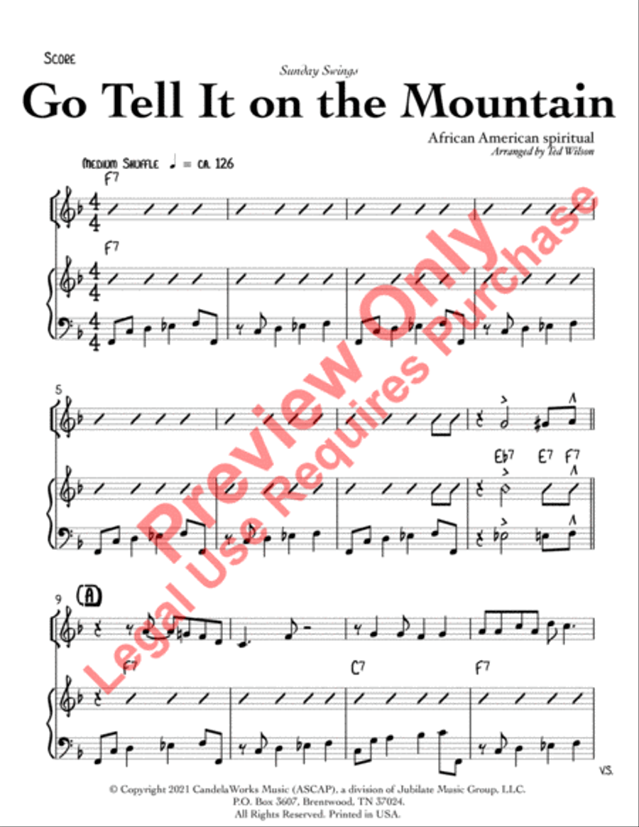 Sunday Swings - Orchestration CD-Rom Jazz Ensemble scores gallery preview page 8