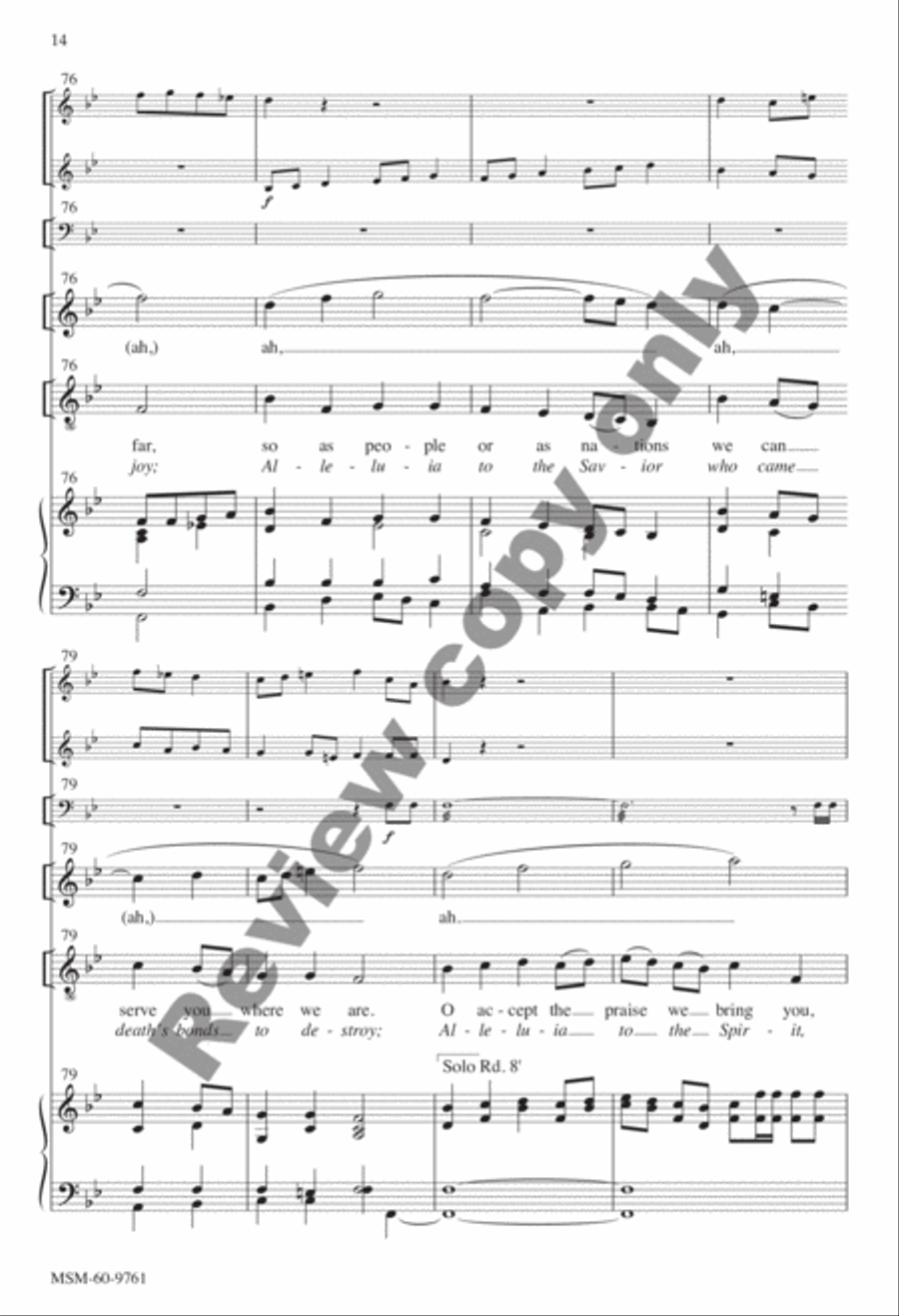 God, Creation's Great Designer: Alleluia! Alleluia! Hearts to Heaven 4-Part scores gallery preview page 28