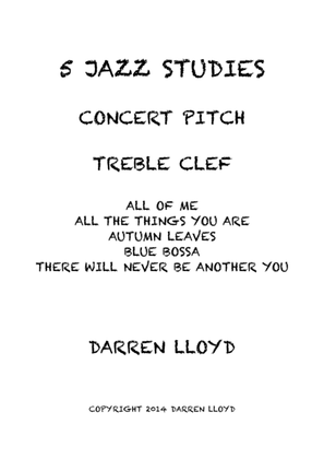 Book cover for 5 Intermediate jazz studies for concert pitch instruments