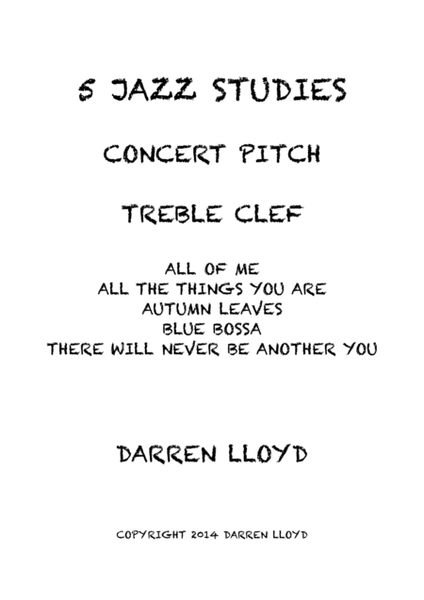 5 Intermediate jazz studies for concert pitch instruments image number null