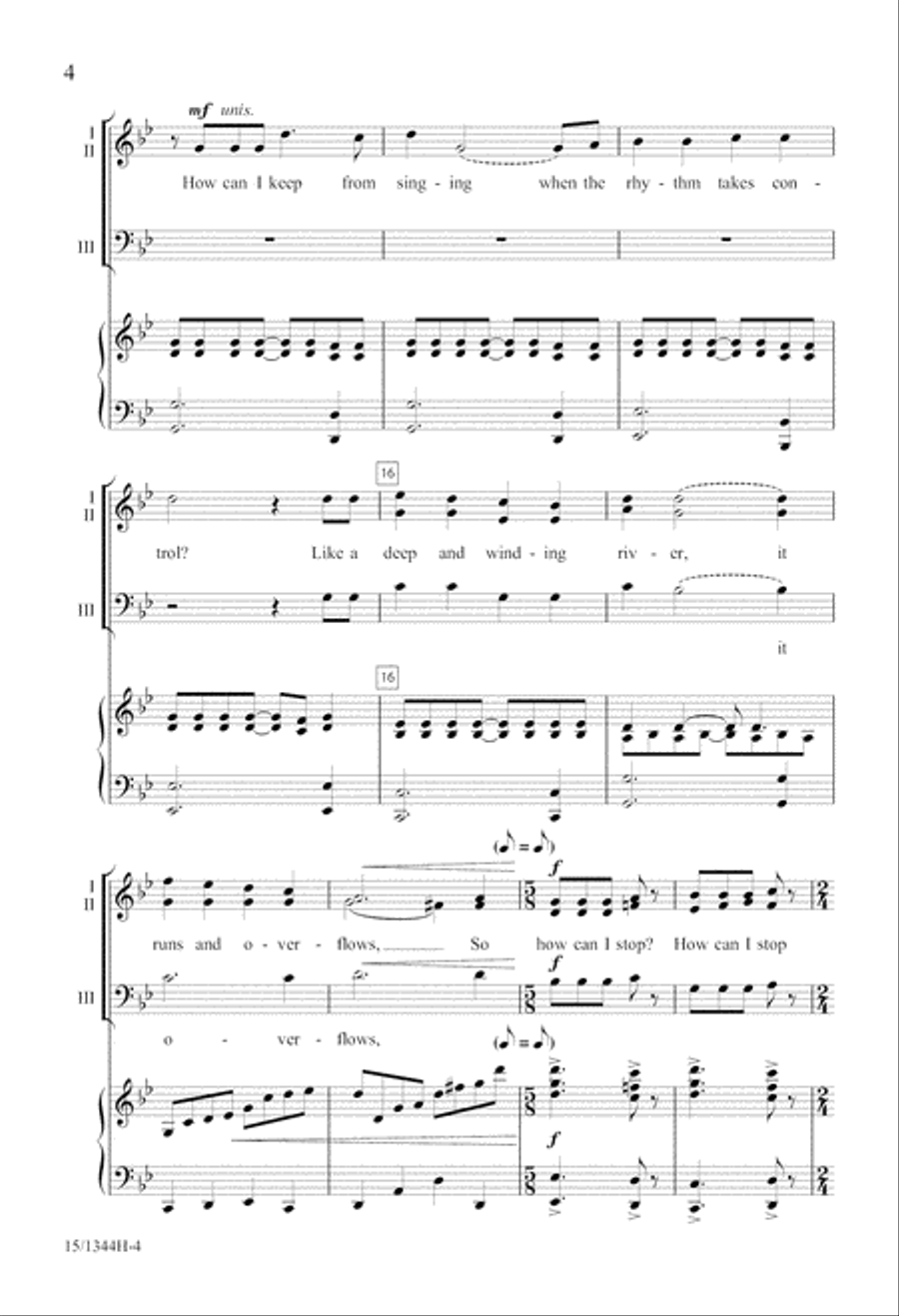 How Can I Stop Singing My Song? 3-Part scores gallery preview page 5