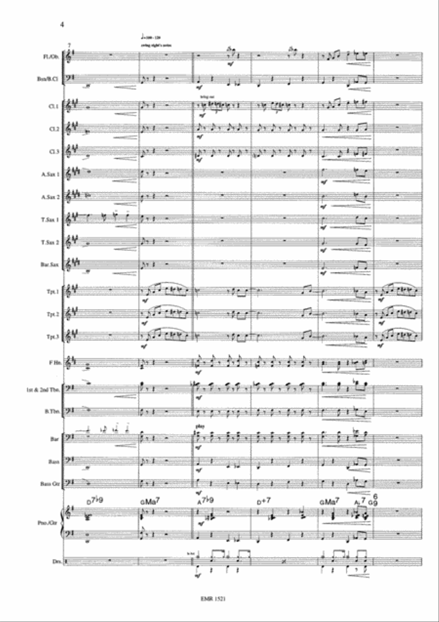 Serenade for Django Concert Band scores gallery preview page 5